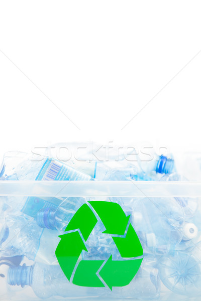 Plastic box for recycling bottles on white background Stock photo © wavebreak_media