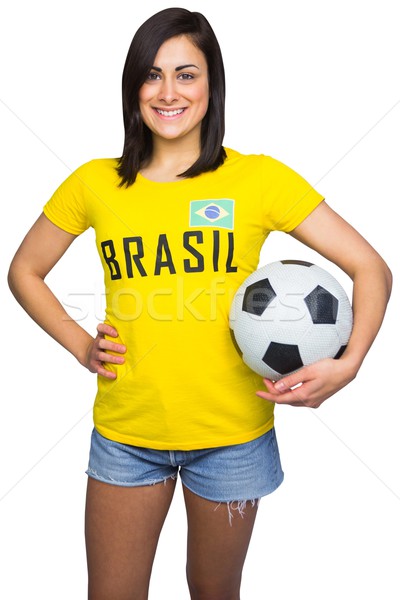 Pretty football fan in brasil tshirt Stock photo © wavebreak_media