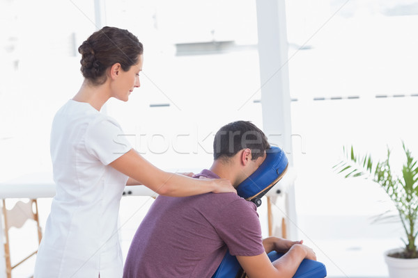 Man having back massage  Stock photo © wavebreak_media