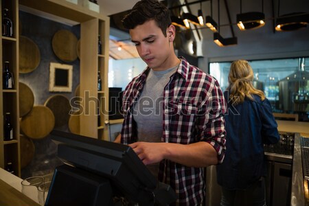 Thoughtful man having beer Stock photo © wavebreak_media