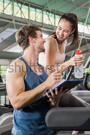 Smiling couple interacting while shaving in cottage Stock photo © wavebreak_media