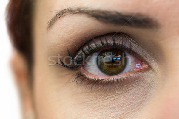 Portret femeie ochi alb faţă Imagine de stoc © wavebreak_media