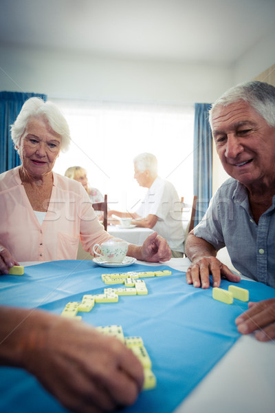 Groep spelen pensioen huis vrouw Stockfoto © wavebreak_media