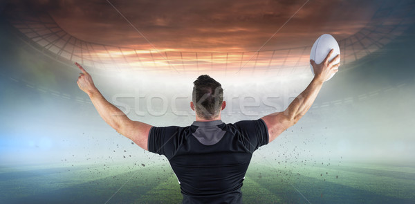 Imagine Rugby player bilă Imagine de stoc © wavebreak_media
