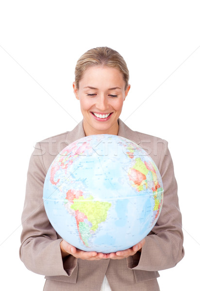 Visionary businesswoman smiling at global business expansion Stock photo © wavebreak_media