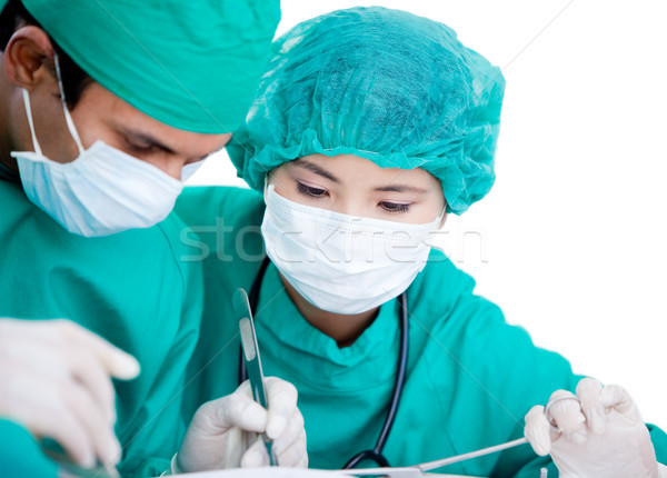 Foto stock: Médico · parceria · operação · cirurgia · equipamento