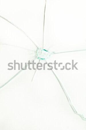 Broken window against a white background Stock photo © wavebreak_media