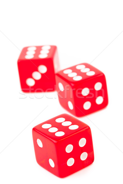 Three dices against a white background Stock photo © wavebreak_media
