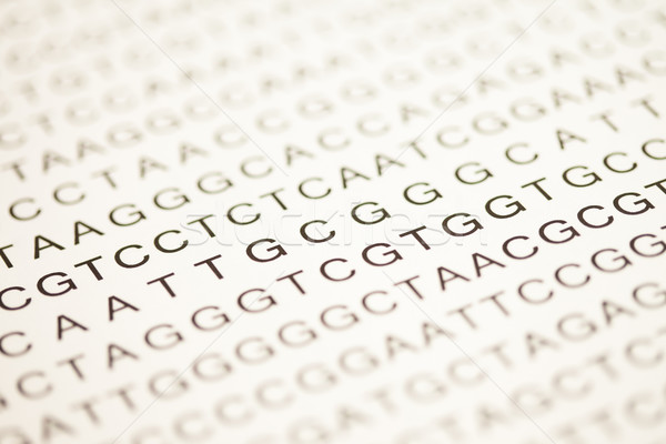 Stock photo: List of dna analysis in capital letters in black