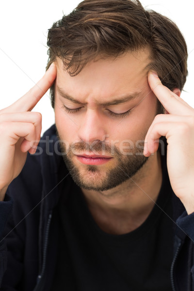 Knap jonge man hoofdpijn witte gezondheid Stockfoto © wavebreak_media