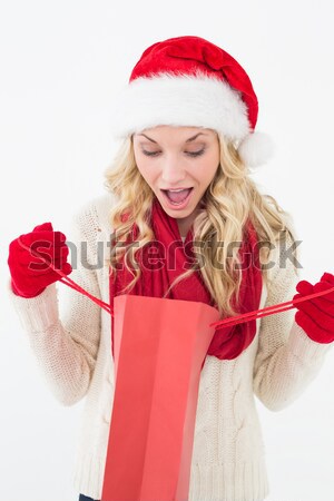 Woman wearing sexy christmas clothes Stock photo © wavebreak_media