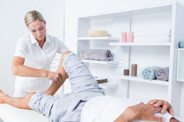 Stock foto: Massage · Patienten · medizinischen · Büro · Frau · Mann
