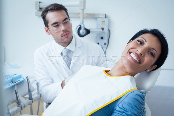 Smiling woman waiting for dental exam Stock photo © wavebreak_media