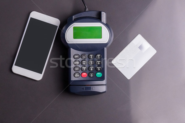 Overhead of pin terminal and smartphone Stock photo © wavebreak_media