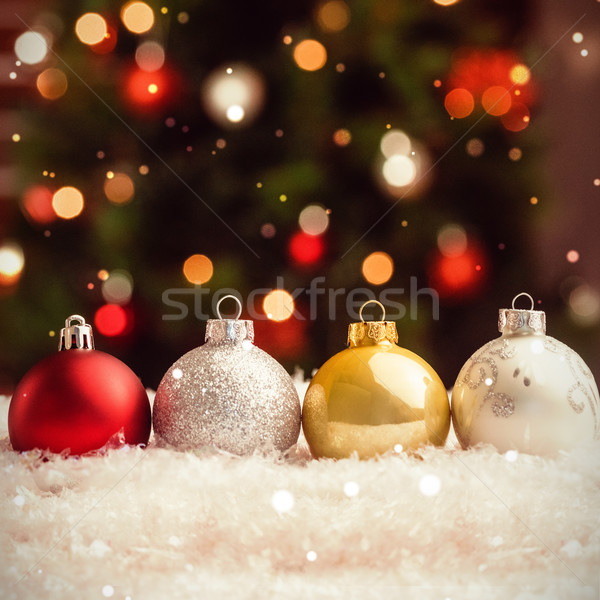 Imagen nieve caer Navidad Foto stock © wavebreak_media