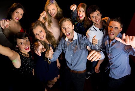 Actors team forming a hands stacked in theatre Stock photo © wavebreak_media