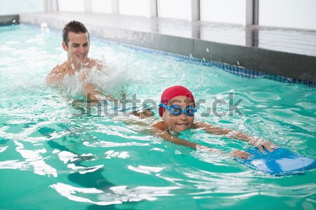 Stock foto: Passen · Mann · Wasser · Fitnessstudio · Pool · entspannen