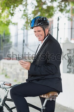 Stock photo: Businesswoman using laptop