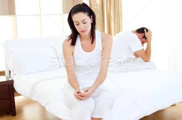 Distressed couple finding out results of a pregnancy test  Stock photo © wavebreak_media