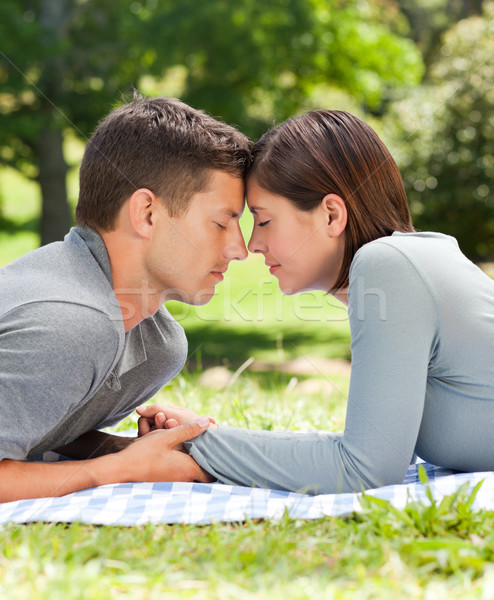 Enamored couple in the park Stock photo © wavebreak_media