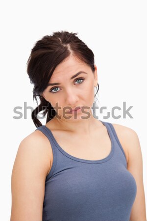 青 女性 白 学生 肖像 女性 ストックフォト © wavebreak_media