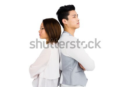 Stock photo: Unhappy couple not speaking to each other 