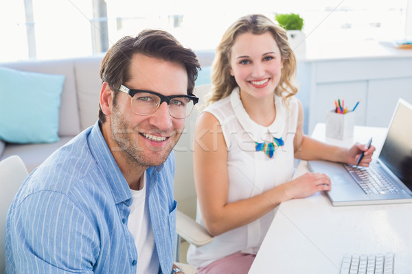 Portrait of two smiling creative business Stock photo © wavebreak_media