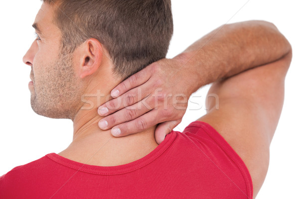 Caber homem ferido pescoço branco fitness Foto stock © wavebreak_media