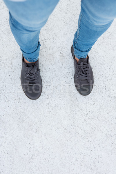 Stock photo: Woman wearing trainers 