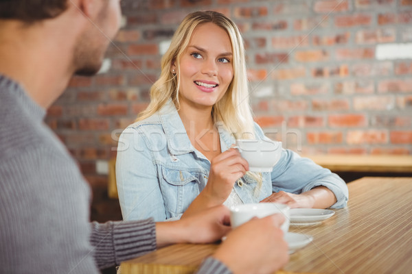 Sorridere caffè amico coffee shop business Foto d'archivio © wavebreak_media