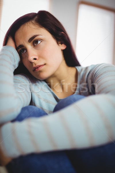 落ち込んで 若い女性 ホーム 女性 インテリア ストックフォト © wavebreak_media
