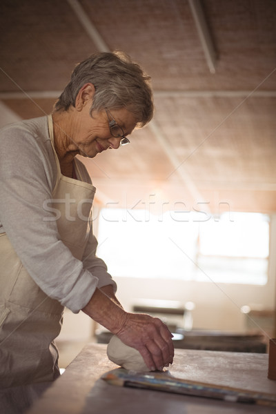 Female potter molding clay Stock photo © wavebreak_media