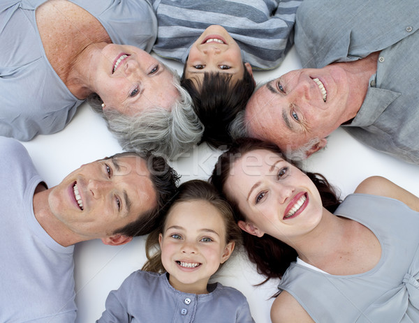 Família piso juntos avós pais Foto stock © wavebreak_media