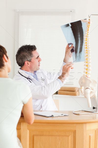 Foto stock: Médico · paciente · Xray · habitación · medicina