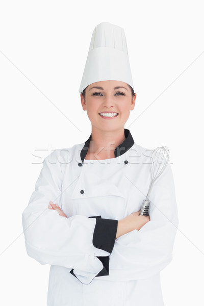 Happy chef on white background Stock photo © wavebreak_media