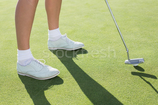 Dame Golfer grünen Golfplatz Frau Stock foto © wavebreak_media