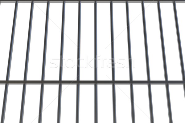 Digital generata metal închisoare bare alb Imagine de stoc © wavebreak_media