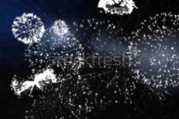 White fireworks exploding on black background Stock photo © wavebreak_media