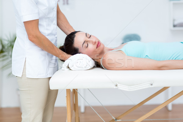 Hals Massage medizinischen Büro Frau Gesundheit Stock foto © wavebreak_media