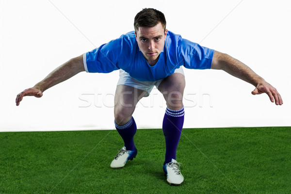 Rugby player gata adversar portret sportiv Imagine de stoc © wavebreak_media