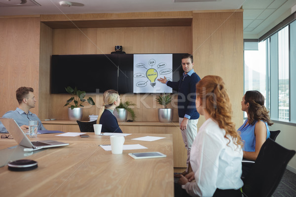 Businessman explaining plans to colleagues Stock photo © wavebreak_media