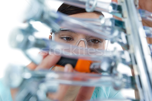 Female computer engineer repairing computer motherboard Stock photo © wavebreak_media