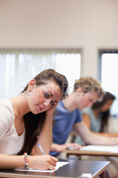 Ritratto donna iscritto classe felice studente Foto d'archivio © wavebreak_media