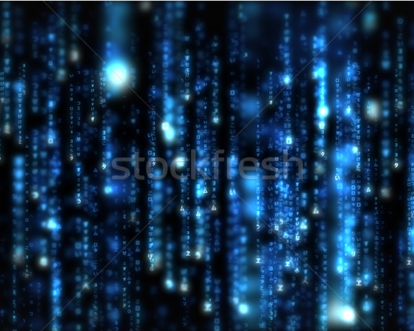 Lines of blue blurred letters falling Stock photo © wavebreak_media