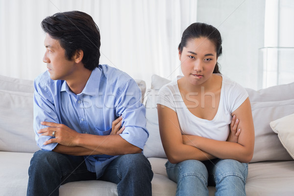 Couple not talking after a dispute on the sofa Stock photo © wavebreak_media