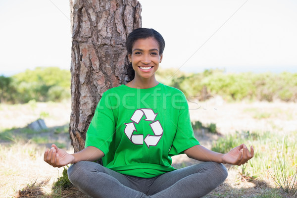 довольно окружающий активист йога дерево Сток-фото © wavebreak_media