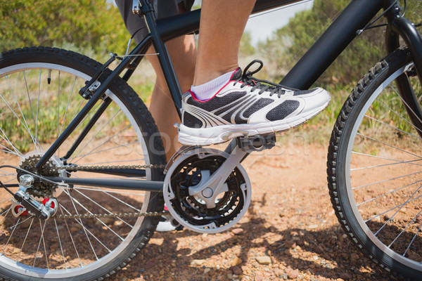 Low section of athletic man mountain biking Stock photo © wavebreak_media
