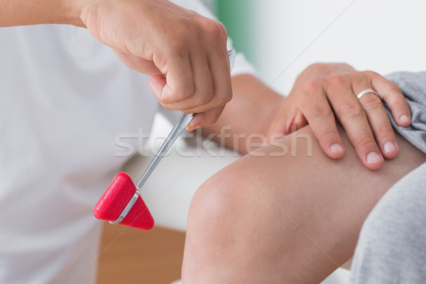 Lekarza kolano pacjenta kobieta człowiek narzędzia Zdjęcia stock © wavebreak_media