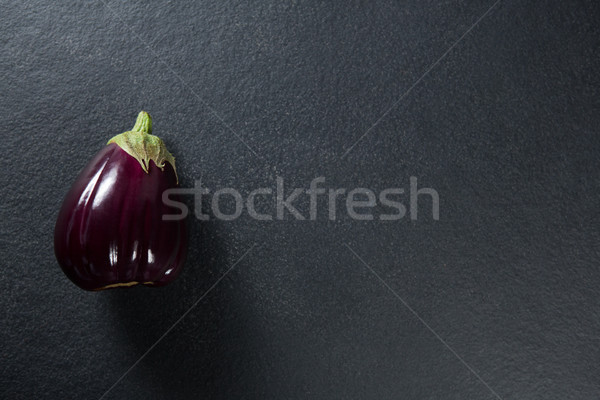 Stock photo: High angle view of eggplant on slate