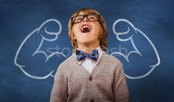 Composite image of cute pupil dressed up as teacher Stock photo © wavebreak_media